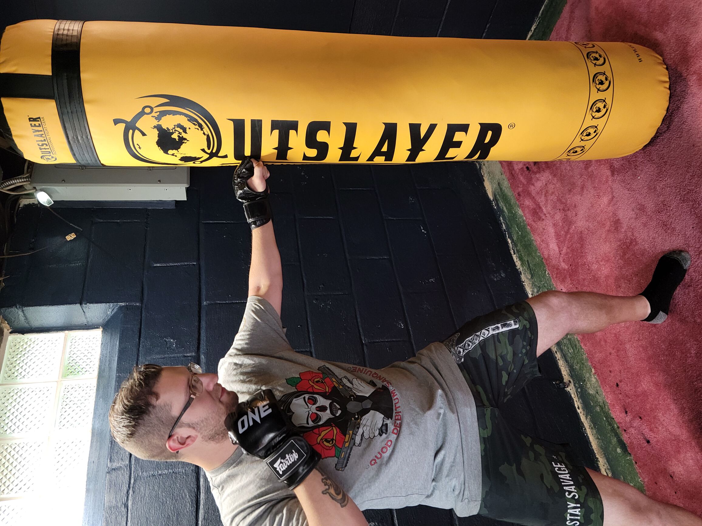 Outslayer Muay Thai Heavy Bag (130 Pounds) Filled